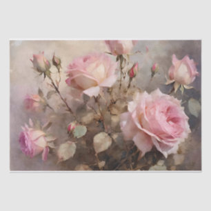 Papel De Seda Rosas Cor-de-Rosa Elegantes