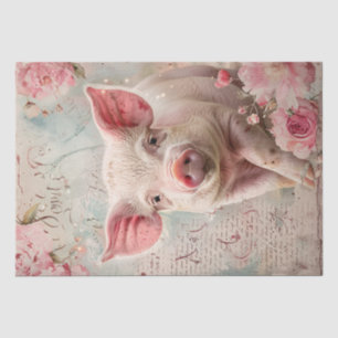 Papel De Seda Rosas de Blush de Porcos Cócitos Dissociação Flora
