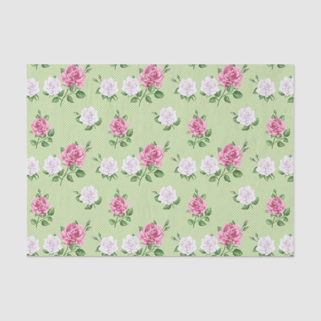 Papel De Seda Rosas de jardim (Frente )