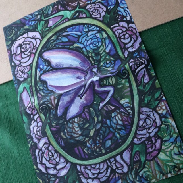 Papel De Seda Rosas de jardins de Rosa de fadas roxas (Criador carregado)