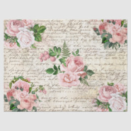 Papel De Seda Rosas de Lâmpadas Rosa Vintage - Desanexação de Le