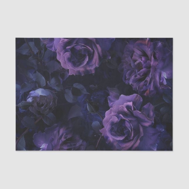 Papel De Seda Rosas de Moody Roxo (Frente )