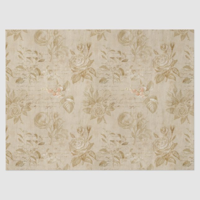 Papel De Seda Rosas de torre e Escrevendo a página de dissociaçã (Frente )