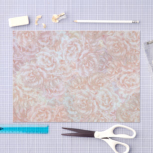 Papel De Seda Rosas de vindima em creme - padrão floral