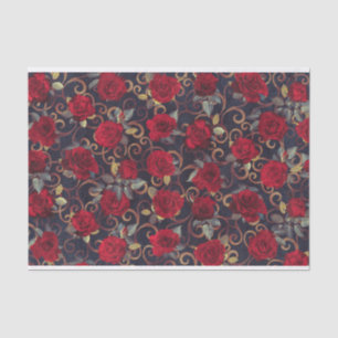 Papel De Seda Rosas de Vintage Elegante e Decoupage de Cor damas