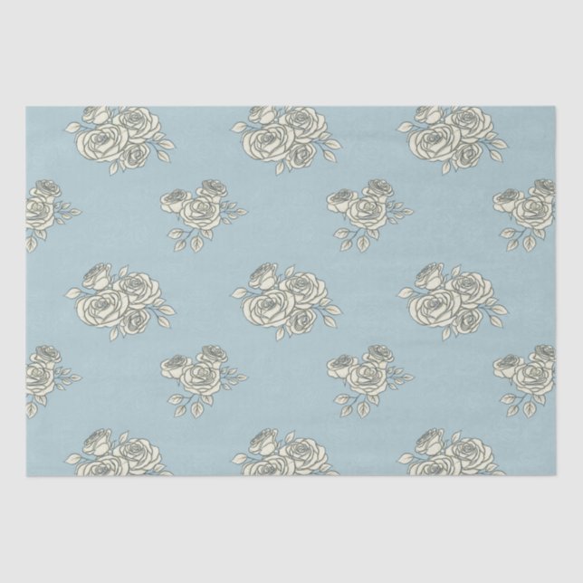 Papel De Seda Rosas delicadas (Frente )