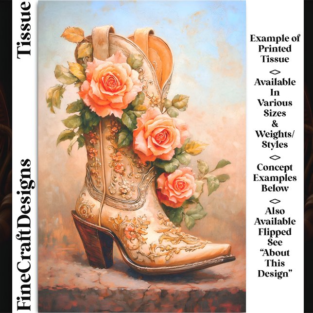 Papel De Seda Rosas DF9RF Fashion Fashion da Cowgirl Ocidental (Criador carregado)