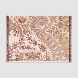 Papel De Seda Rosas Douradas E Vermelhas