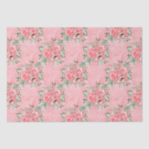 Rosas e Bolinhas cor-de-água rosa Chique