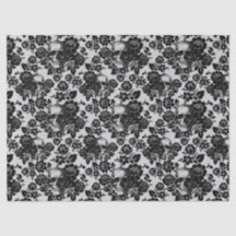 Rosas e crânios pretos na desvinculação branca