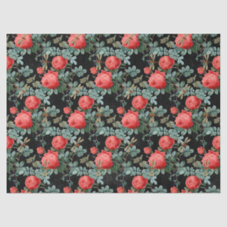 Papel De Seda Rosas e Libélulas (Design 15)