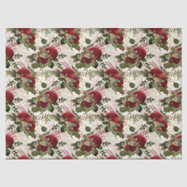 Papel De Seda Rosas e Libélulas (Design 7)