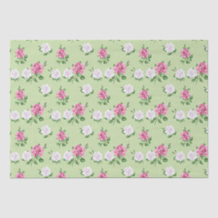 Papel De Seda Rosas em Rosa e Branco