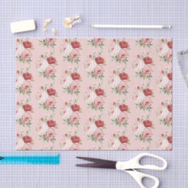 Papel De Seda Rosas Florais Rosa Bege Branco Vermelho Chuveiro N