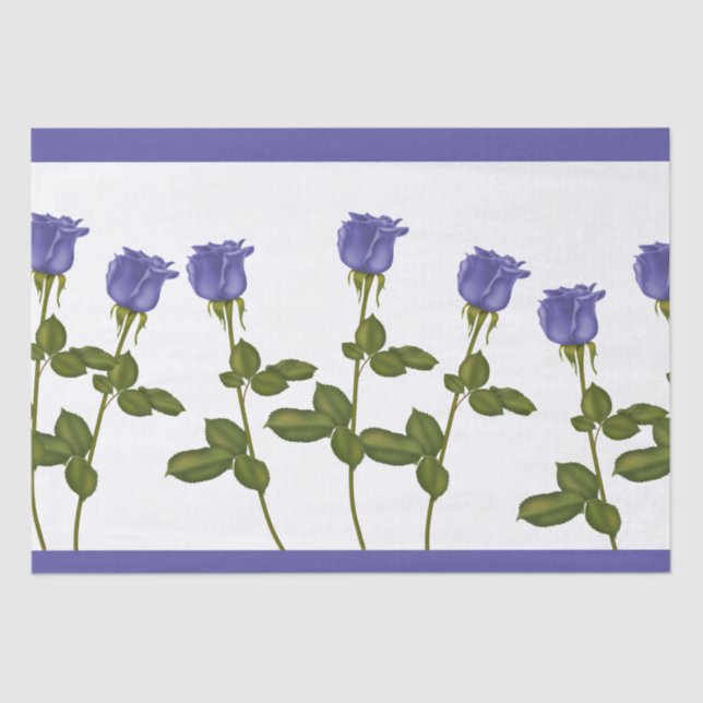 Papel De Seda Rosas Indigo (Frente )