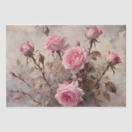 Papel De Seda Rosas Pink Elegantes