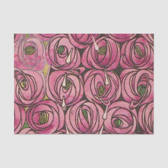 Papel De Seda Rosas por Charles Mackintosh  (Frente )