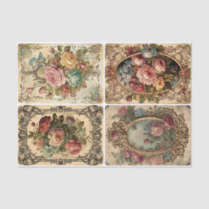 Papel De Seda Rosas Rococo