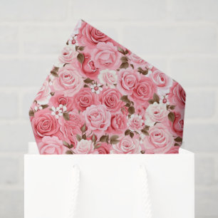Papel De Seda Rosas Rosa