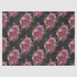 Papel De Seda Rosas Rosa na Descoberta Negra