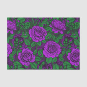 Papel De Seda Rosas roxas