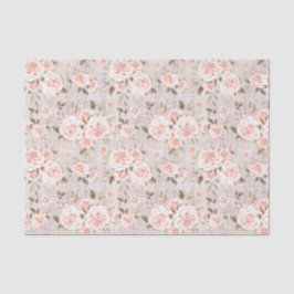 Papel De Seda Rosas Russos de Madeira e Vintage Chique Romântico