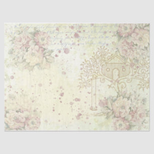 Papel De Seda Rosas Shabby Chic Design 3