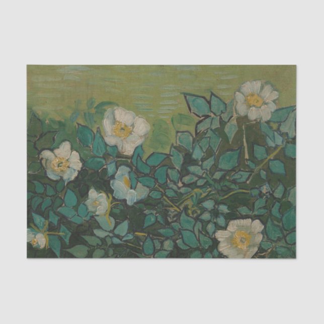 Papel de seda Rosas Silvestres de Vincent Van Gogh (Frente )