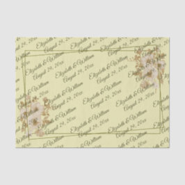 Papel De Seda Rose Frame – Monogram Celestial Yellow Wedding