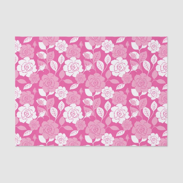 PAPEL DE SEDA ROSE PATTERN (PINK) (Frente )