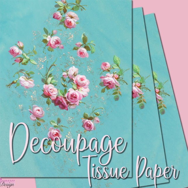 Papel De Seda Roseiras romanas venenosas cor-de-rosa na dissocia (Criador carregado)