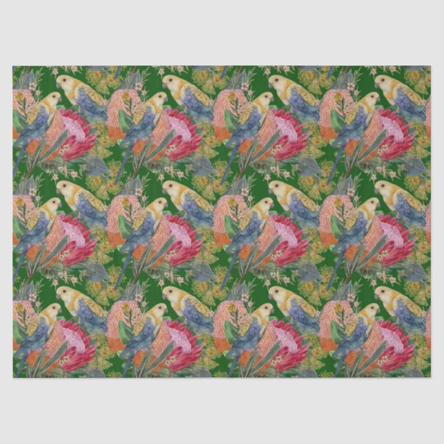 Papel De Seda Rosella com cabeça pálida australiana (Frente )