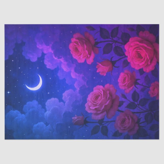 Papel De Seda Roses and Moonlight Tissue Paper (Frente )