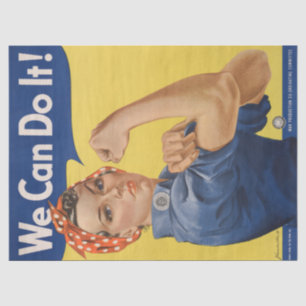Papel De Seda Rosie the Riveter: Forte Empoderamento feminino