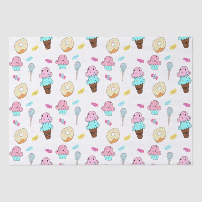 Papel De Seda Rosquinha de Sorvete giro de Avryl Fleur (Frente )