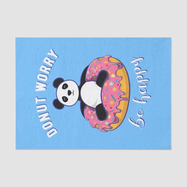 Papel De Seda Rosquinha Preocupada Seja Feliz II (Frente )