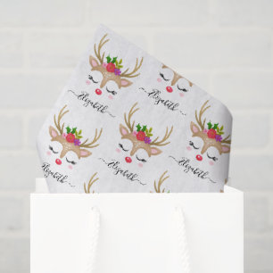 Papel De Seda Rosto de Rebelde de Natal Bonito Personalizado