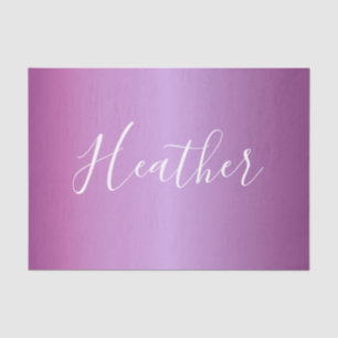 Papel De Seda Roteiro branco violeta & feito sob encomenda roxo