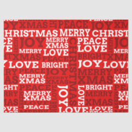 Papel De Seda Roteiro de Natal Vermelho Único Não Tradicional