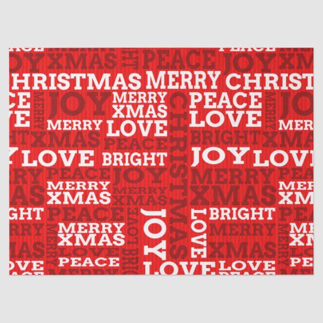 Papel De Seda Roteiro de Natal Vermelho Único Não Tradicional  (Frente )