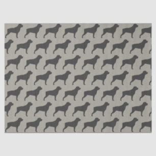 Papel De Seda Rottweiler Silhouettes Cinzas