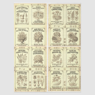 Papel De Seda Rótulos de Farmácia Chelsea de Design Vitoriano de