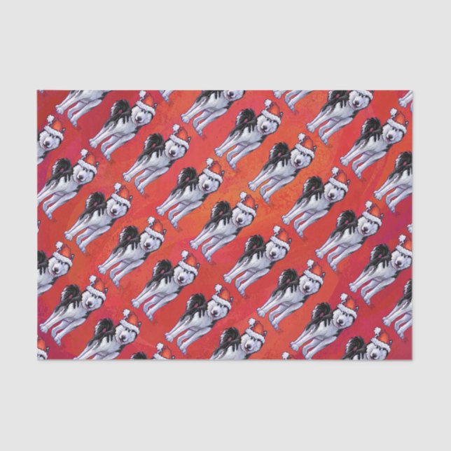 Papel De Seda Rouco em Santa Hat em Vermelho (Frente )