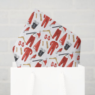 Papel De Seda Roupas do Papai Noel Caprichoso Presente de Natal