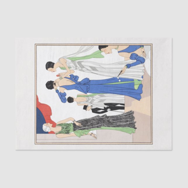 Papel De Seda Roupas noturnas (1932) Moda Vintage (Frente )