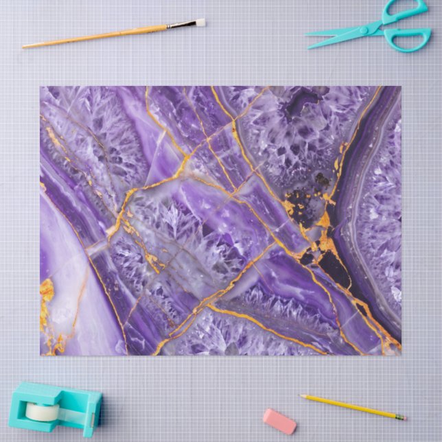 Papel De Seda Roxo Ametista  (Arte )