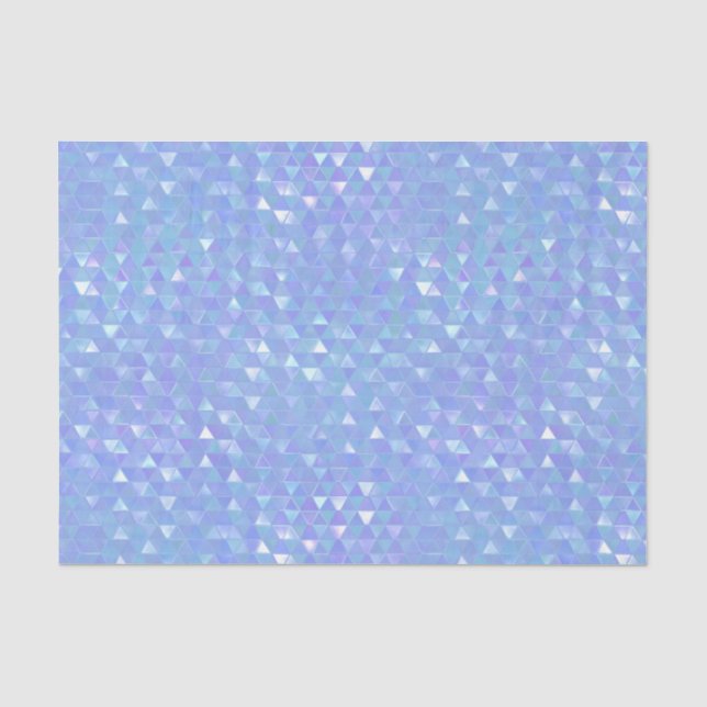 Papel De Seda Roxo Azul Triângulos Modernos Geométrico Festa (Frente )