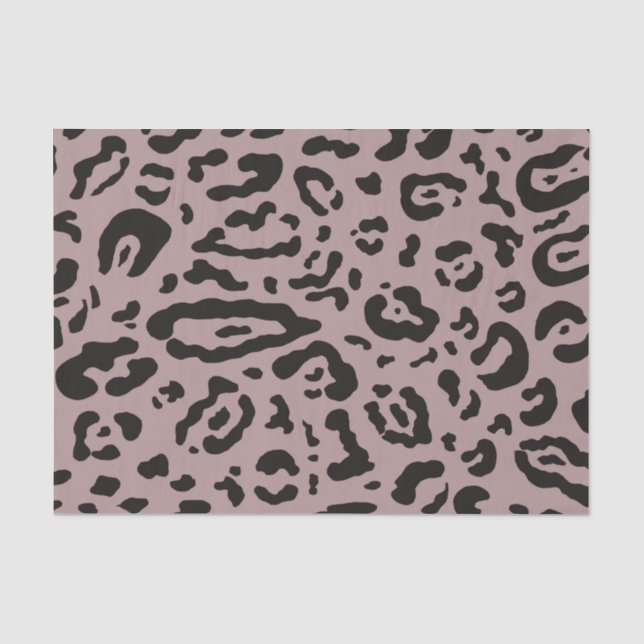 Papel De Seda Roxo Bege Rosa Guepardo Leopardo Animal Festa (Frente )