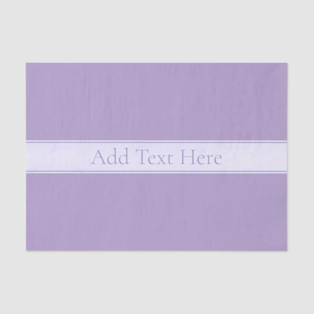 Papel De Seda Roxo de Lavanda Leve Elegante Personalizável (Frente )