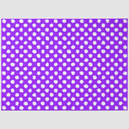 Papel De Seda Roxo Divertido Com Bolinhas Brancas Irregulares